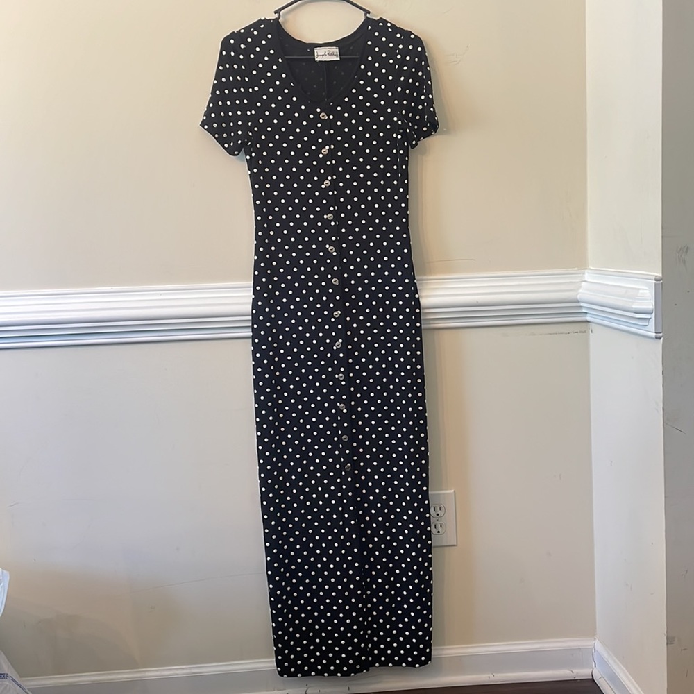 Joseph Ribkoff polka dot bodycon dress
